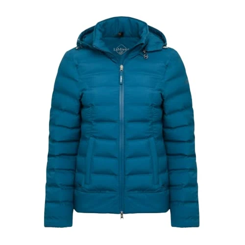 Elize Waterproof Puffer Jacket in Marine - Warm Winter Horse Riding Jacket - 2 Way Zip - Zip Pockets