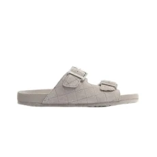 ELLIS Ladies Suede Mule Slippers Grey