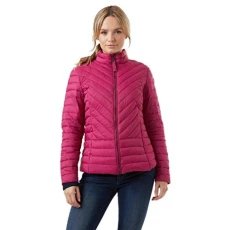 Elodie Chevron Quilted Womens Jacket (Z) Deep Fuschia Pink UK8 EU36 US4 Elodie Chevron Quilted Womens Jacket (Z) Deep Fuschia Pink UK8 EU36 US4