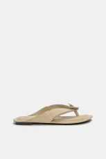 Embellished Leather Flat Slider Sandals