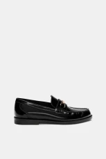 Embellished Loafers - Black