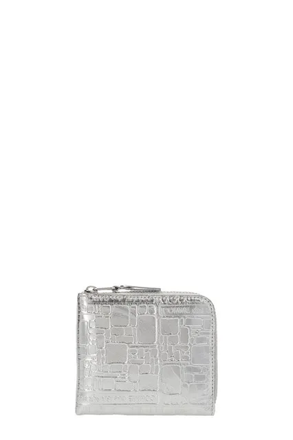 Embossed Logotype wallet - Silver