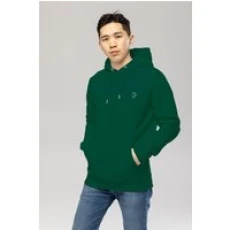 Embroidered Logo Hoodie Glazed Green Small Hoodie Tops Unisex Genderless Sustainable