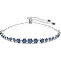 Emily Silver + Blue Bracelet - Silver