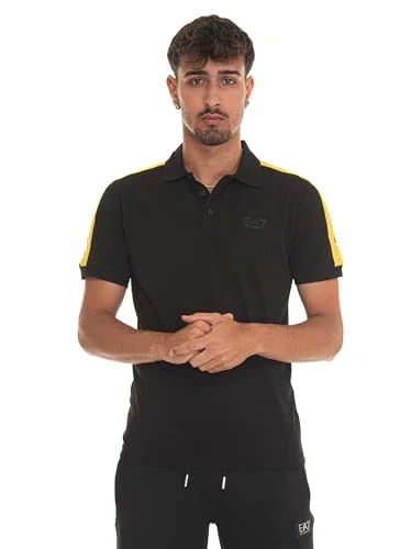 Emporio Armani Men's Polo Shirt Logo Series Cotton 3DPF23PJ02Z 8057970709428, Black, 3XL