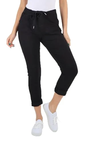 Enchantingly Comfortable Plain Drawstring Back Pocket Magic Pants Versatile Drawstring Pants Designe