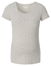 ESPRIT Women's Nightwear set nursing allover print Pajama, Light Grey melange-045, S