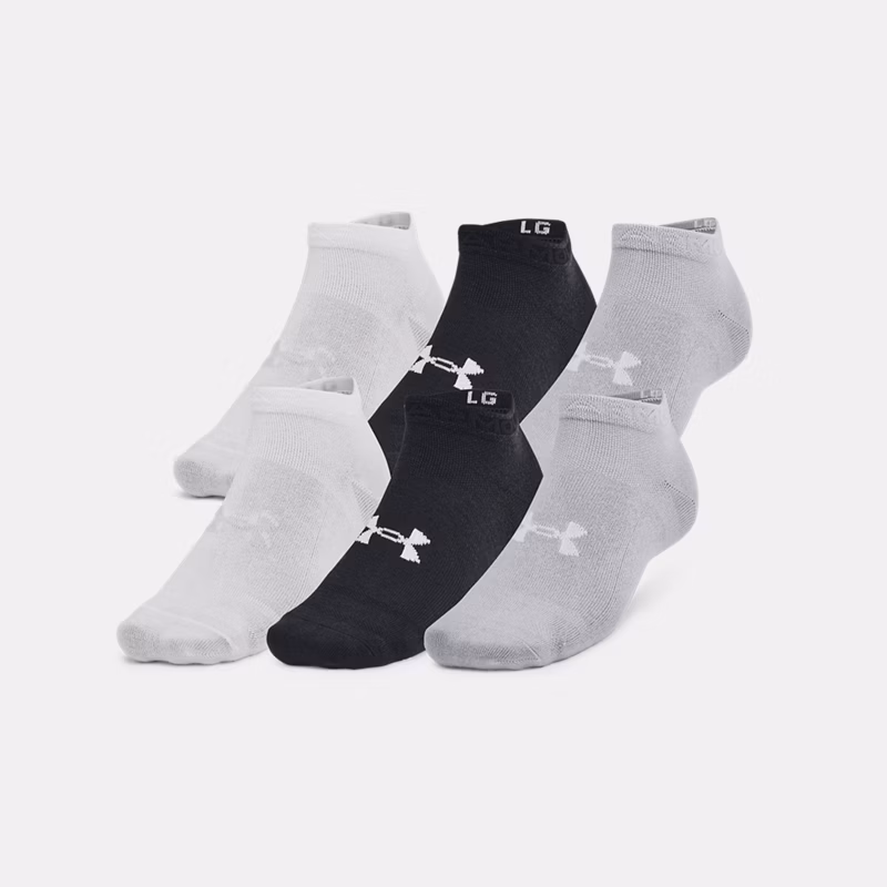 Essential Unisex 6-Pack Low Cut Socks Black / Black / Halo Gray L