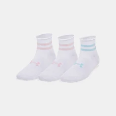Essential Womens Pack Q rter Socks White / White / Stream
