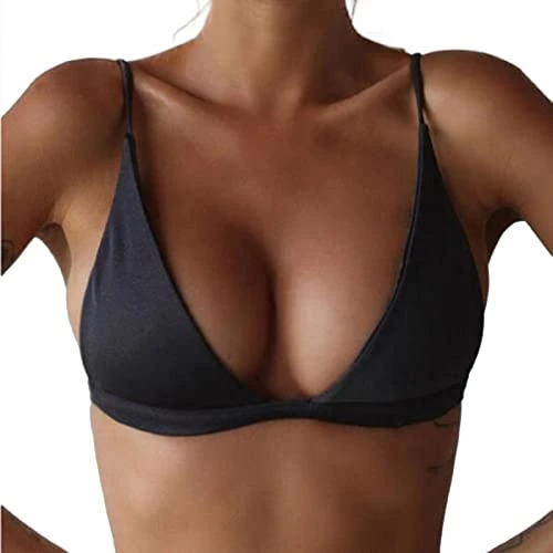 European and American Foreign Trade for Women Sexy Plain Bikini Swimsuit for Women Underwear Red, black, L