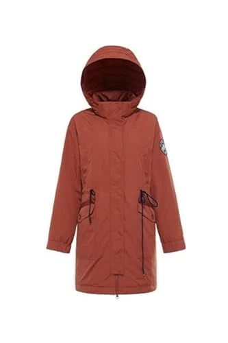 Everyday Parka Style Hooded Down Jacket Red