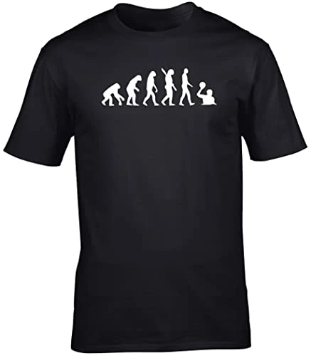 Evolution of Water Polo Players Unisex Short Sleeve t-Shirt (Specific Size Guide in Description) Black