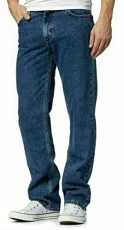EXCELLENT QUALITY Regular Fit Plain Comfy Jeans Tough Hard Wearing Pants Black Stonewash Lightwash Bleachwash Blue Aztec Denim Jeans