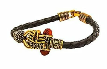 Exclusive Global Latest OM Rudraksh Bracelet Mahakal Mahadev Lord Shiva Fashion Rakhi Wrist Band, Brown Exclusive Global Latest OM Rudraksh Bracelet Mahakal Mahadev Lord Shiva Fashion Rakhi Wrist Band, Brown
