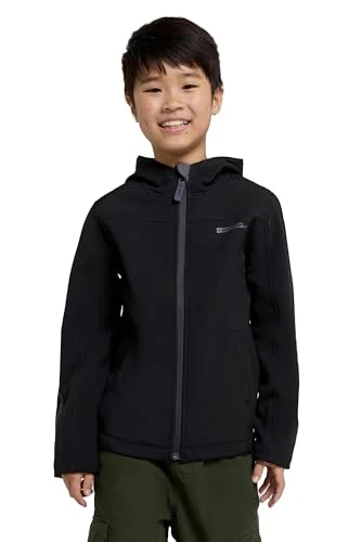 Exodus Kids Softshell Jacket - Breathable, Wind Resistant, Water Resistant & Flee