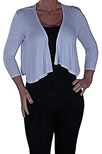 EyeCatch - Avena Womens Tops Jersey Stretch Shrug Bolero Cardigan Ladies Smart Casual Top Cropped Je