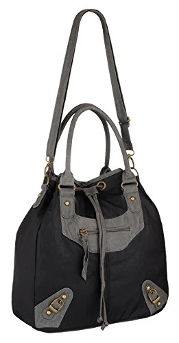Eyecatch - Jenna Faux Leather Cross Body Duffle Bag ShoulderBag Handbag