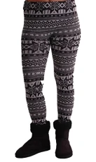 EyeCatch TM - Womens Nordic Style Cozy Warm Sweater Knit Leggings One Size Black EyeCatch TM - Womens Nordic Style Cozy Warm Sweater Knit Leggings One Size Black