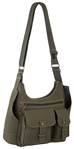 Eyecatch Womens Premium Canvas Cross Body Shoulder Bag Travel Messenger School Office Ladies Girls Multi Handbag