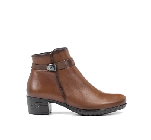 F0937 Lady Leather Boots Brown Size: 5 UK