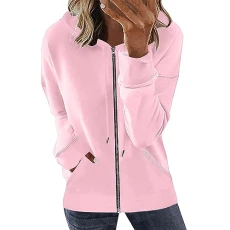Fall Accessories for Women Sweater Jackets for Women Black Jackets Plain Black Zip Up Hoodie Womens Tops Long Sleeve Ladies Sweatshirt Womens Long Hoodie Gray Hoodie Women Aesthetic Hoodies Teen Girl