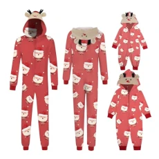 Family Christmas Pyjamas Set Black Long Sleeve Plus Size Snowflake Printed Pajamas Jumpsuit with pockets Cute Pyjamas Womens Silk Satin Pajamas Loungewear Two-Piece Sleepwear Halloween Costumes