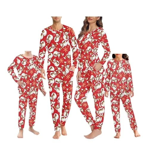 Family Matching Christmas Pajamas Sets for Men Large Clothes Soft Outfit Sleepwear Christmas Pjs Fam