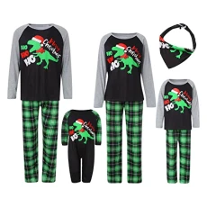 Family Matching Christmas Pyjamas Set Xmas Pjs 2Pcs Nightwear Loungewear Sleepwear Top + Trousers for Women Men Boy Girl Dog (Black & Green - Dinosaur, Baby, 9-12 Months) Family Matching Christmas Pyjamas Set Xmas Pjs 2Pcs Nightwear Loungewear Sleepwear Top + Trousers for Women Men Boy Girl Dog (Black & Green - Dinosaur, Baby, 9-12 Months)
