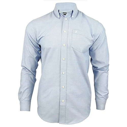 Farah Classic Men's Cookson Formal Shirt, Regatta Blue, XXX (Size:XX-Large)