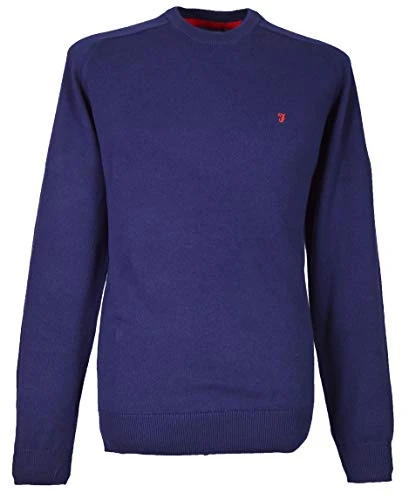 Farah Classic Men's Stern Sweatshirt, Blue (Peacoat Blue), Large (Size:Large)