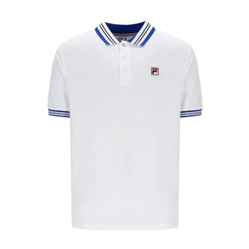 Faraz Tipped Polo Shirt - White/Surf The Web/Navy-M