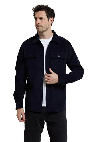 Farrow Mens Cord Long Sleeve Shirt - Lightweight, Breathable & Button Up Closure - Best for Autumn, 