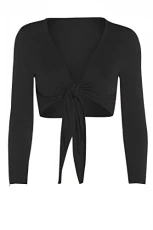 Fashion Valley Womens Tie Knot Shrug Short Ladies Crop Cardigan Wrap Bolero Top Plus Size 8-22 UK L/XL 16-18 Black Fashion Valley Womens Tie Knot Shrug Short Ladies Crop Cardigan Wrap Bolero Top Plus Size 8-22 UK L/XL 16-18 Black