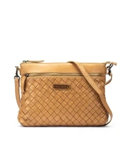 FAURA Leather Crossbody Bags for Lady, Almond, One Size FAURA Leather Crossbody Bags for Lady, Almond, One Size
