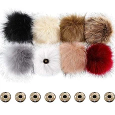 Faux Fur Fluffy Pompom Ball for hat with Removable Press Button for Knitting Hat Shoes Scarves Bag (Black, White, Gray, Brown, Creamy White, Khaki, Pink, Wine Red) Faux Fur Fluffy Pompom Ball for hat with Removable Press Button for Knitting Hat Shoes Scarves Bag (Black, White, Gray, Brown, Creamy White, Khaki, Pink, Wine Red)