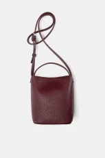Faux Leather Crossbody Bag aroon