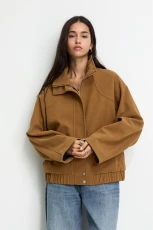 Faux Suede Jacket - Brown
