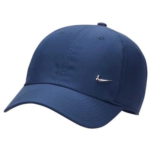 FB5372-410 U NK DF Club Cap U CB MTSWSH L Hat Unisex Adult Midnight Navy/Metallic Silver Size M/L