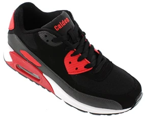FD015-2.6 Inches Taller - Size 6.5 UK- Height Increasing Elevator Shoes (Black/Grey/Red Suede Lace-up Super Lightweight Sneakers) FD015-2.6 Inches Taller - Size 6.5 UK- Height Increasing Elevator Shoes (Black/Grey/Red Suede Lace-up Super Lightweight Sneakers)