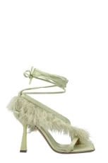 Feather Wrap sandals Green Size