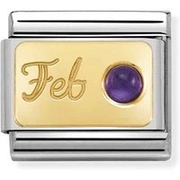 February Amethyst Birthstone Charm