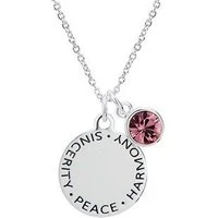 February Birthstone Necklace - Silver