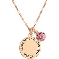 February Birthstone Rose Gold Necklace