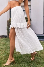 Feeling Frilly White Maxi Skirt