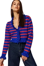 FeMan Regular fit Basic V Neck Knitwear Cardigan,Sax,M FeMan Regular fit Basic V Neck Knitwear Cardigan,Sax,M
