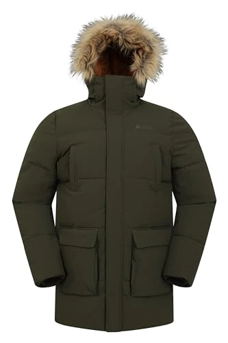 Fern Mens Water Resistant Padded Parka - Thermal Tested -50 ° Coat with Padded Insulation, Elastic 