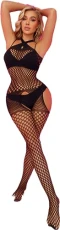 Fishnet Lingerie for Women Fishnet Bodysuit Mesh Bodystocking Babydoll Nightwear Mini Dress One Size