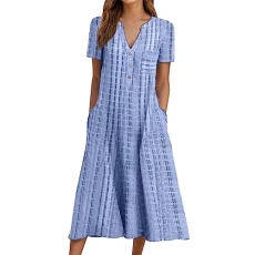 fit and flare dress for women sun dresses women with sleeves asymmetrical short dresses for women 2024 dresses for women 2024 casual long off shoulder side slit puffy short sleeve embroidery trendy