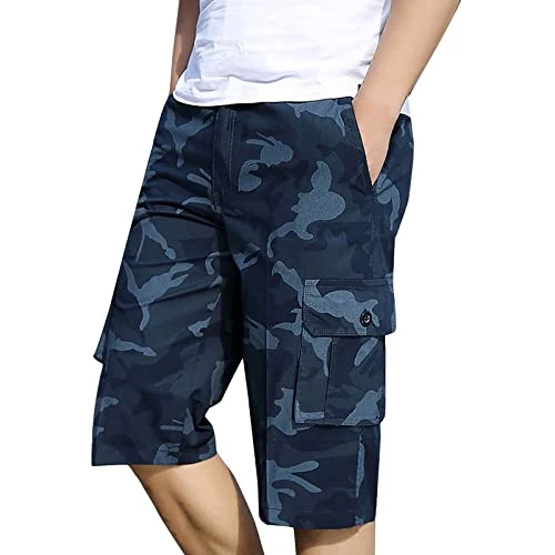 Fitness casual games sports summer men's bodybuilding trousers with printed trousers pockets for men