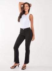 Flared Leg Jeans  - 14  - Black